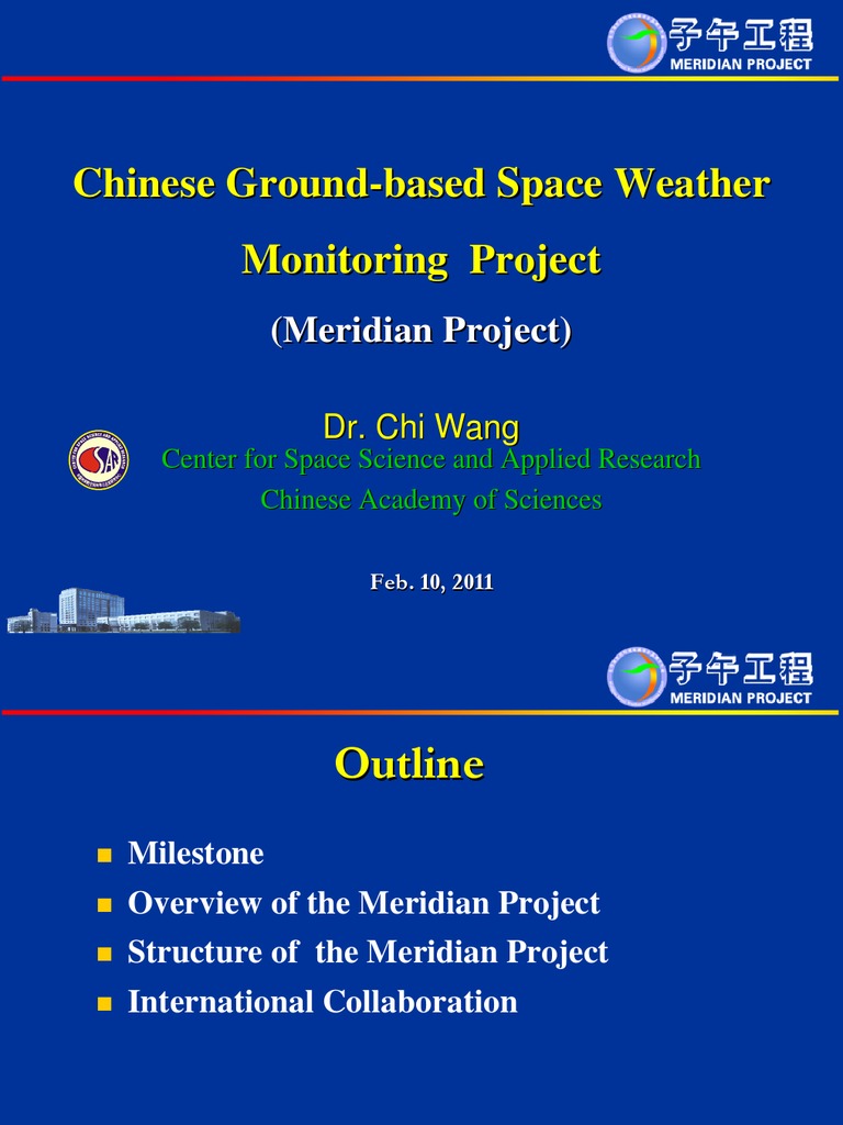 Meridian Project Overview and Milestones | PDF | Ionosphere | Space Weather
