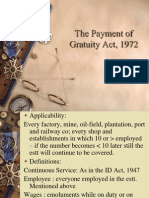 The Payment of Gratuity Act, 1972 MT