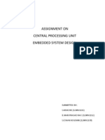Assignment On Central Processing Unit Embedded System Design