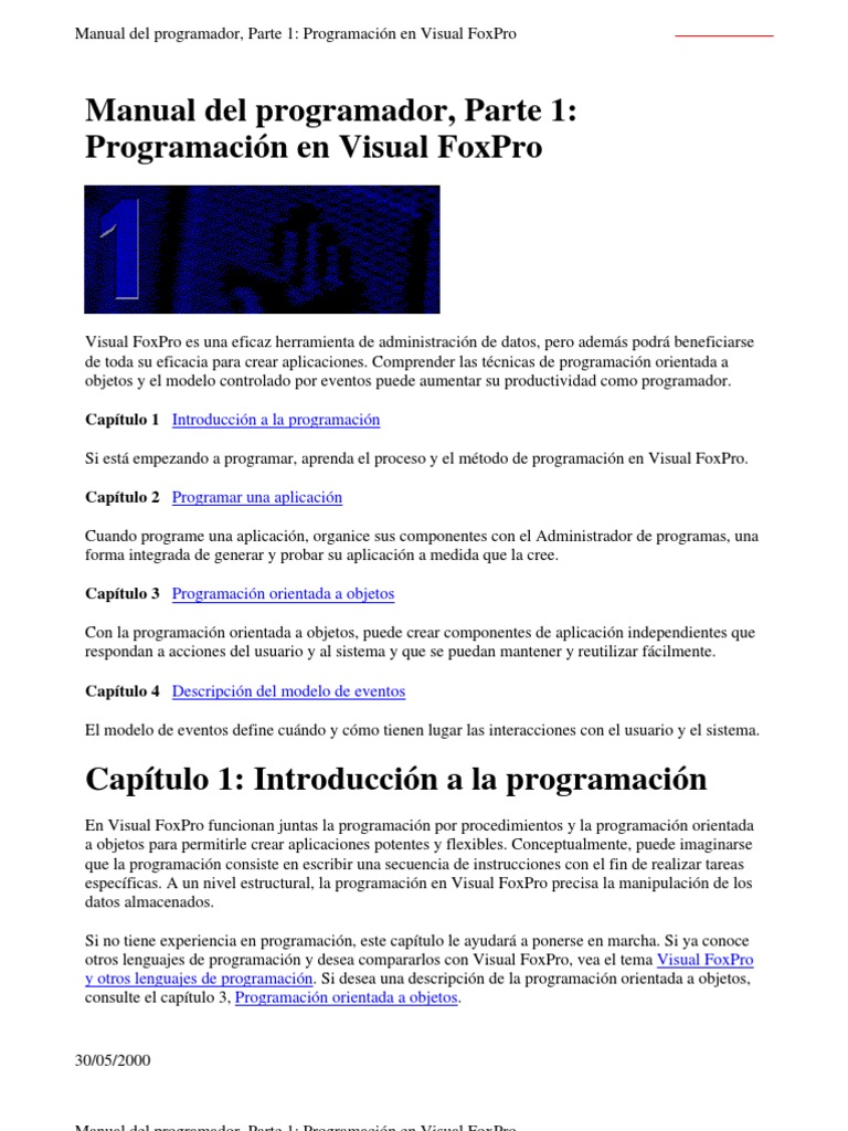 Visual Foxpro Manual Del Program Ad or Completo | PDF
