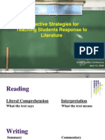 Interactive Strategies For Teaching Students Response To Literature