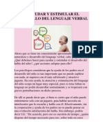 Cómo Ayudar y Estimular El Desarrollo Del Lenguaje Verbal Del Niño