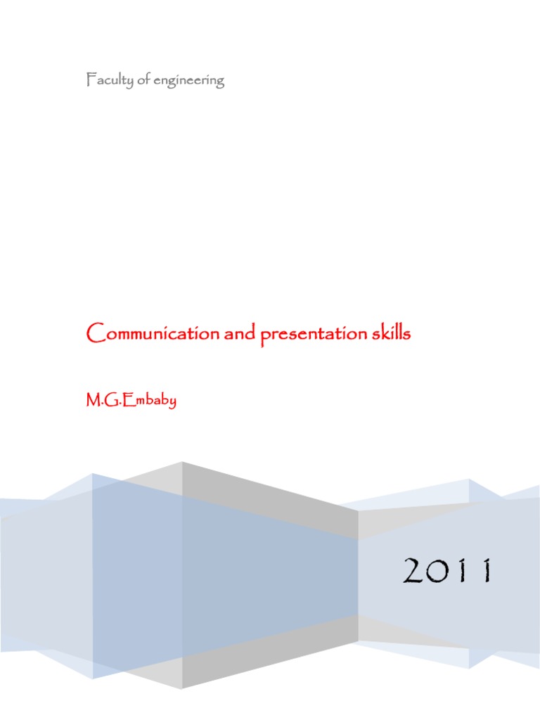 Communication and Presentation Skills Guide | PDF | Nonverbal ...
