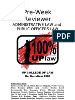 Pre-Week Reviewer: Administrative Law and Public Officers Law