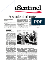 Musical Cares - Sun Sentinal Article "Student of Note"