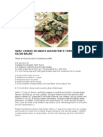 Goat Cheese in Grape Leaves With Tomato and Olive Salad