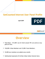 Get Counted Internet User Panel Profile - April 2009
