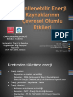 Yenilenebilir Enerji Kaynaklarının Çevresel Olumlu Etkileri