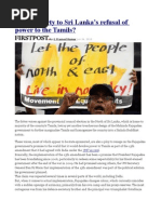 Is India Party To Sri Lanka's Refusal of Power To The Tamils