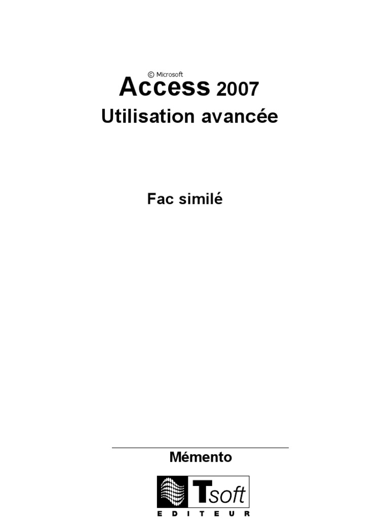 Access2007 Utilisation Avancee | PDF