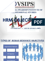 HRM Objectives: Dr. Virendra Swaroop Institute of Professional Studies
