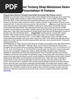 Download Contoh Kuesioner Tentang Sikap Mahasiswa Dalam Menggunakan Perpustakaan Di Kampus by Khoirul Azzam Al-ayuby SN149746137 doc pdf