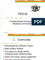 Firo-B: Fundamental Interpersonal Relations Orientation