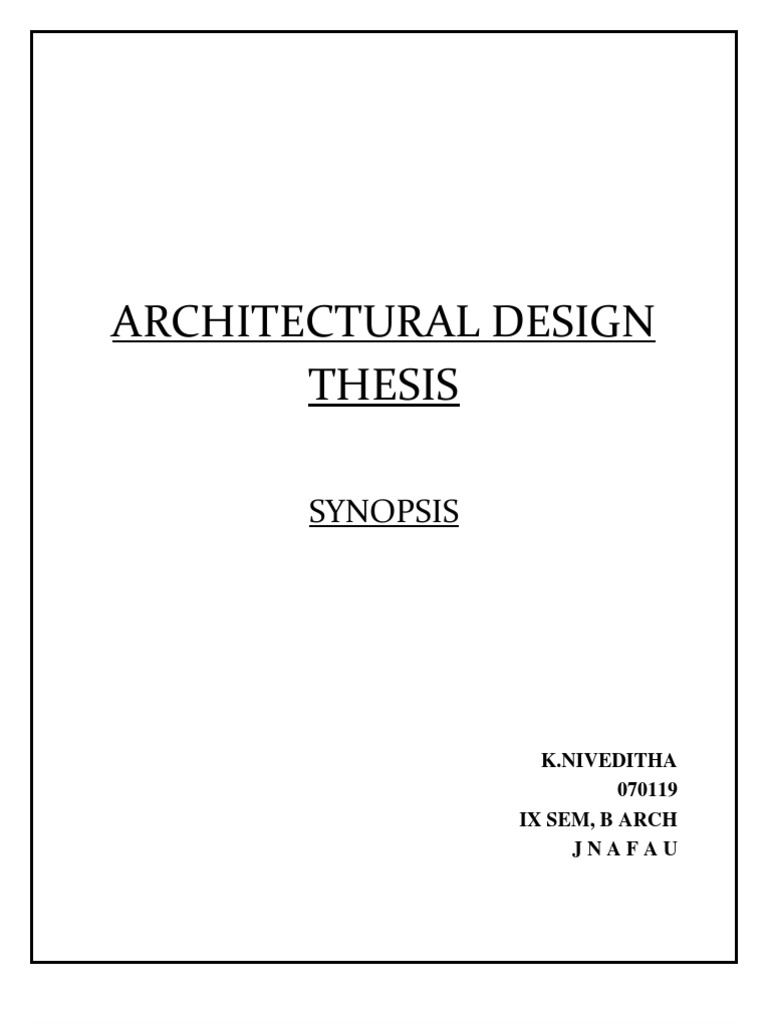 architecture dissertation subject