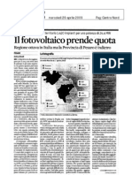 Sole24ore - 300409 Provincia Di Ascoli Prima Nelle Marche Per Fotovoltaico