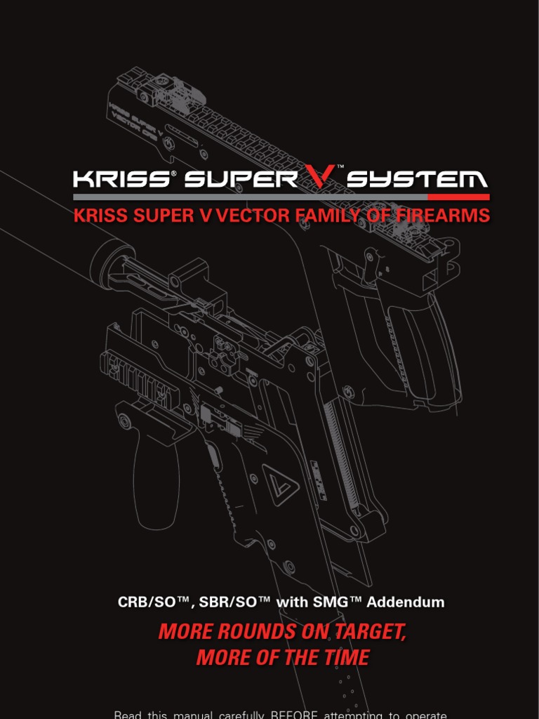 Kriss Super V Crb So Sbr So Manual Firearms Projectile Weapons