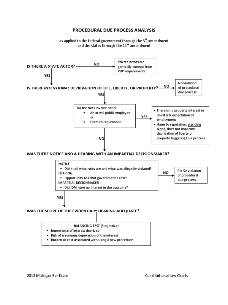 Charts - Due Process and Equal Protection Analysis | PDF | Due 