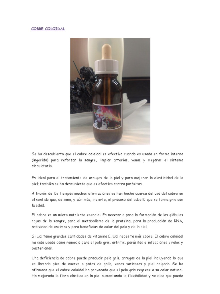 Cobre Coloidal | PDF