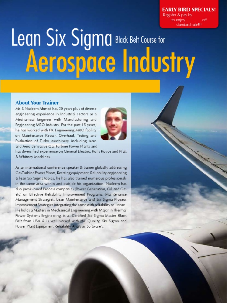 Aerospace Lean Six Sigma Nadeem | PDF | Six Sigma | Reliability Engineering
