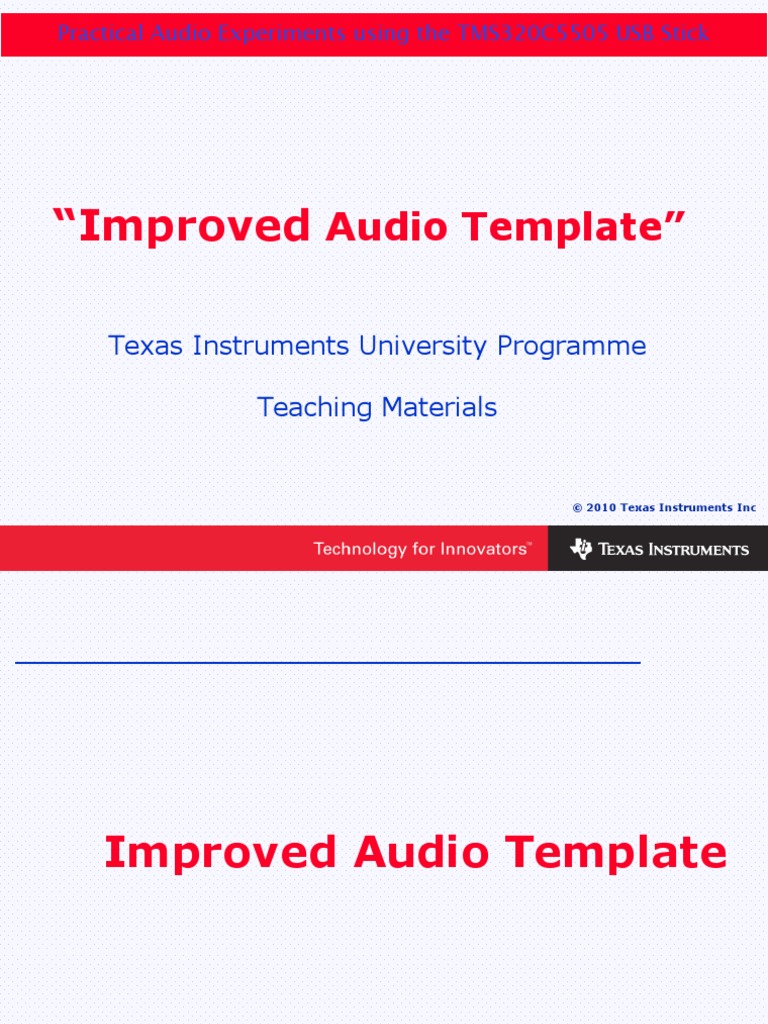 Chapter 2 Improved Audio Template PDF Decibel Analog To Digital
