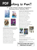 Download 4th grade Summer Reading List 2013 by Mary Ann Placzek Scheuer SN149776457 doc pdf
