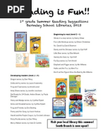Download 1st grade Summer Reading List 2013 by Mary Ann Placzek Scheuer SN149776458 doc pdf