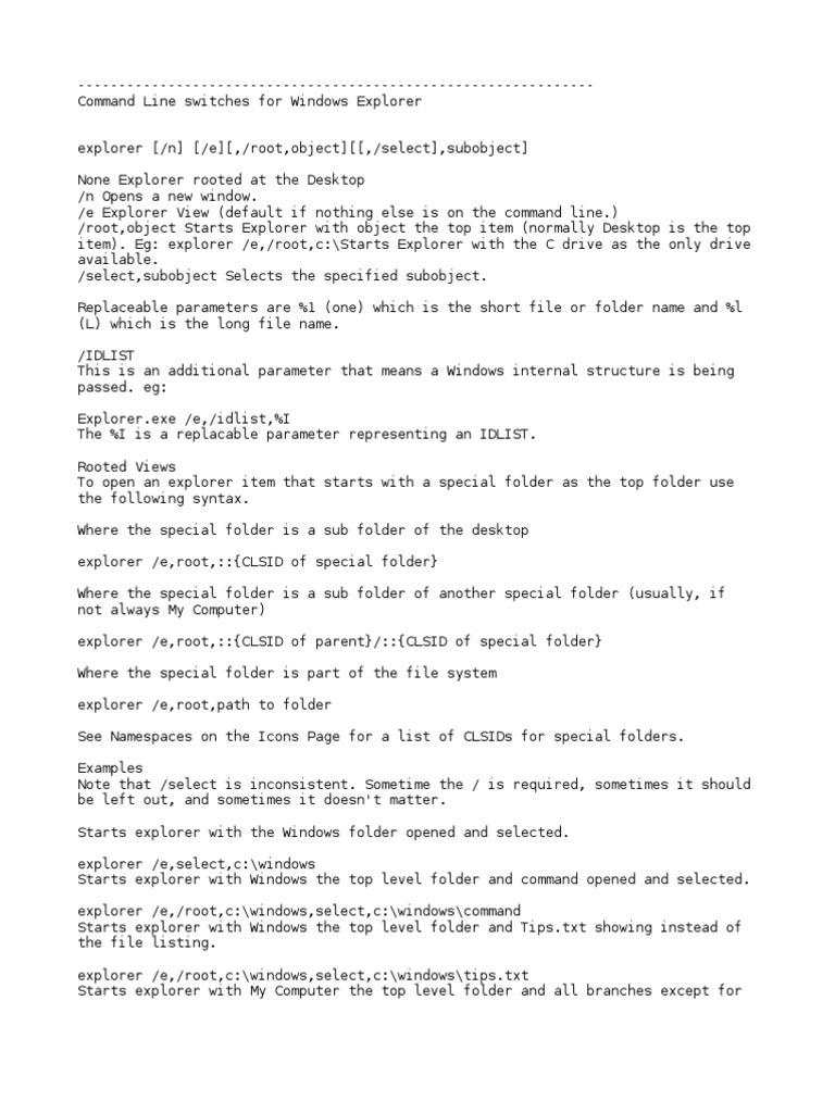 Windows Trics Tips4 | PDF | Command Line Interface | Directory (Computing)