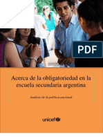 Acerca de La Obligatoriedad en La Escuela Secundaria Argentina Análisis de La Política Nacional