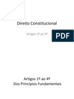Direito Constitucional - Artigos 1 a 5 Constituição
