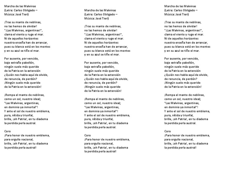 Marcha de las Malvinas.docx  Música de marzo  Trabajos