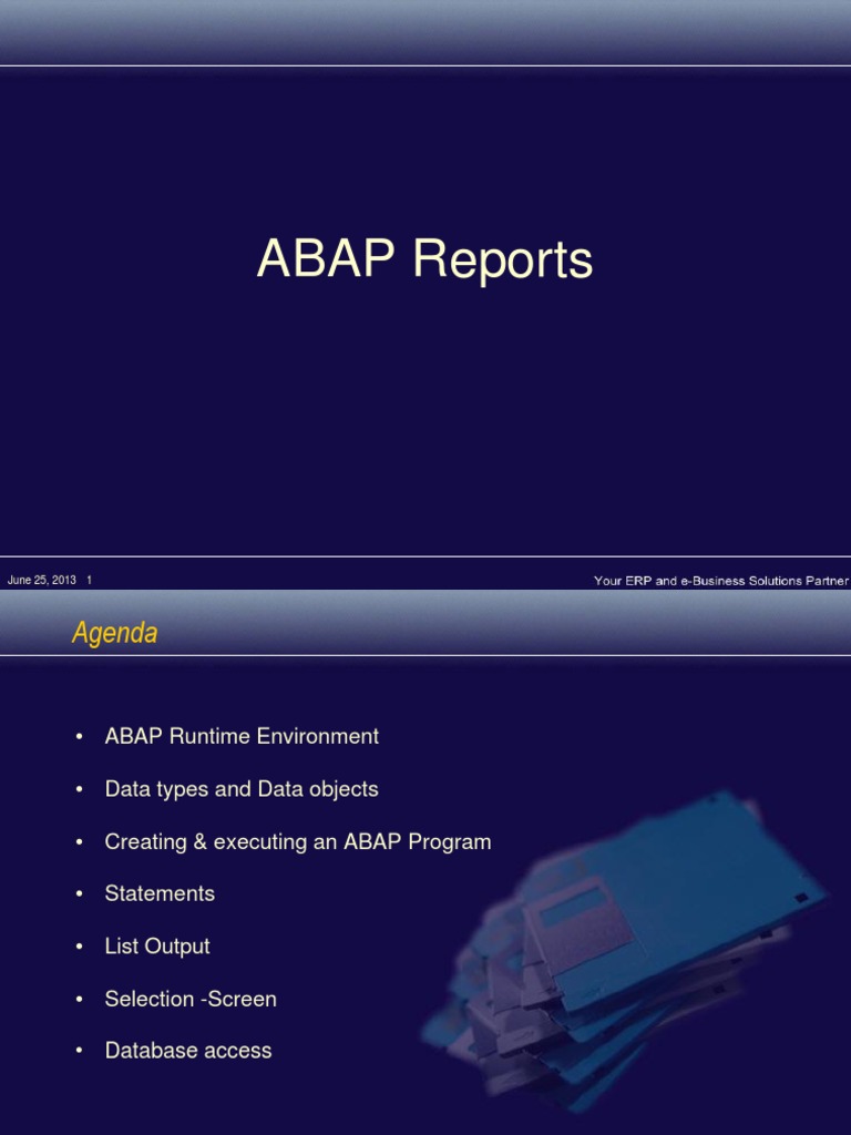 ABAP Reports Reserved Word Data Type