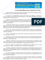 June25.2013stiffer Penalties vs. Persons Using Children in The Commission of Crimes