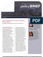 Improving Mathematics Teacher Preparation Policy in IL