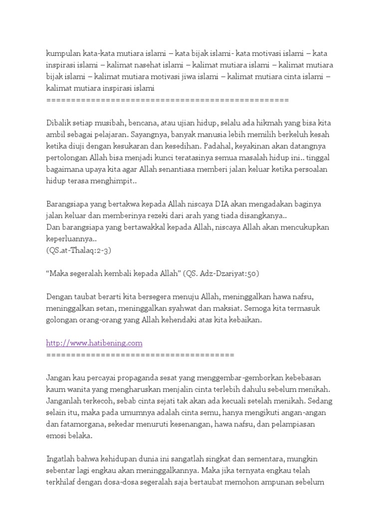Kumpulan Kata Mutiara Pdf