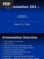 Optimization 201 Seminar