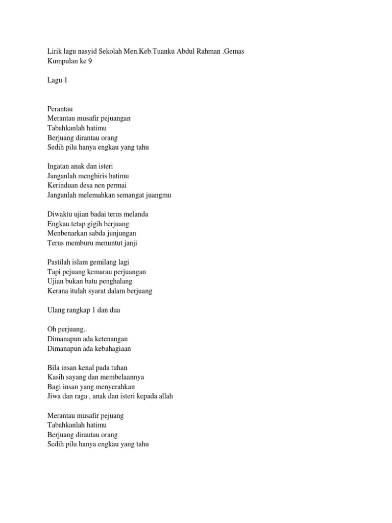 Lirik Lagu Pergi Tak Kembali By Rabbani