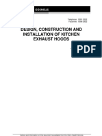 Design, Construction and Installation of Kitchen Exhaust Hoods