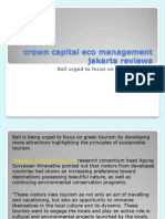 crown capital eco management jakarta reviews-Bali focus on green tourism