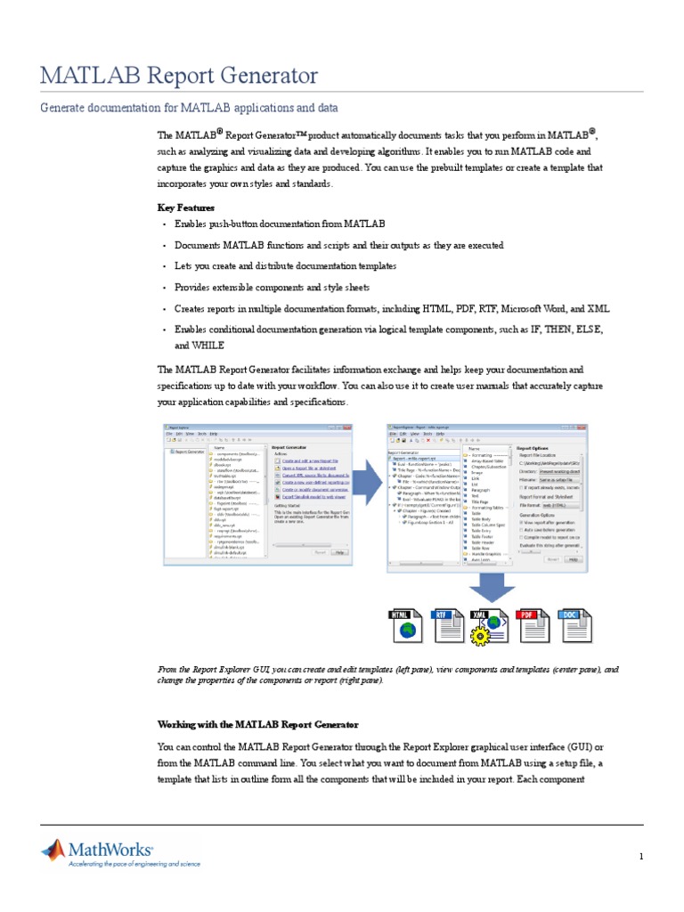 Matlab Report Generator Pdf – Get Started with MATLAB Report Generator ...