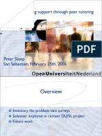Online Learning Support Through Peer Tutoring, OpenUniversiteitNederland 2006