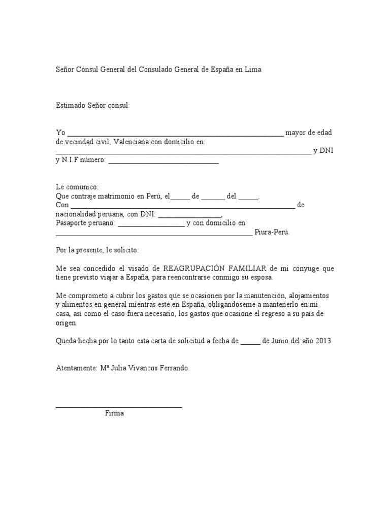 Modelo Carta De Solicitud De Visa Republica Dominicana Noticias Modelo