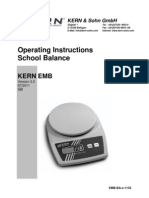 Operating Instructions School Balance: Kern Emb