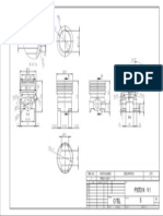 Piston design drawing with key dimensions