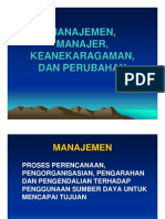 Sppm-01 - Manajemen, Manajer, Keanekaragaman, Dan Perubahan