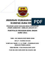 Institut Pendidikan Guru Kampus Ilmu Khas: Portfolio Program Bina Insan GURU 2011