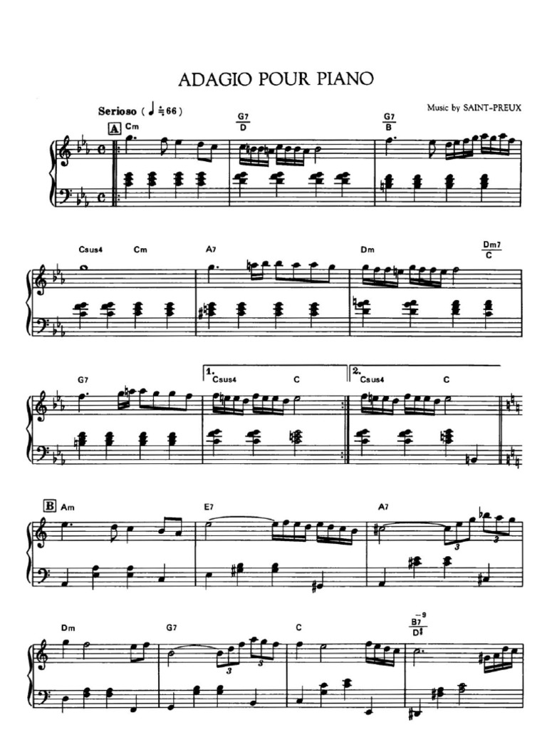 Adagio Pour Piano Saint Preux