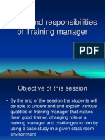 Session 2 Role and Responsibilities and Challenges of Training Manager
