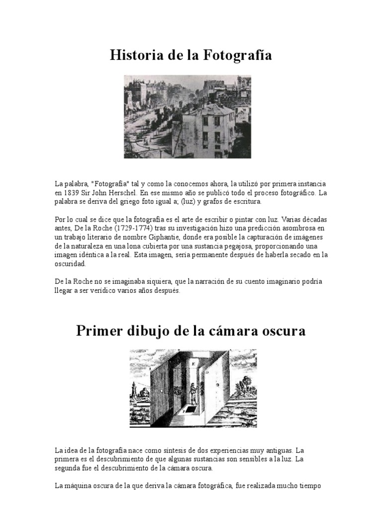Evolución de la Fotografía en 1839 | PDF | Imagen | Medios de arte