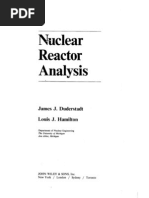 Duderstadt Hamilton Nuclear Reactor Analysis