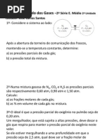 Exercícios - Estudo dos Gases _2ª Série